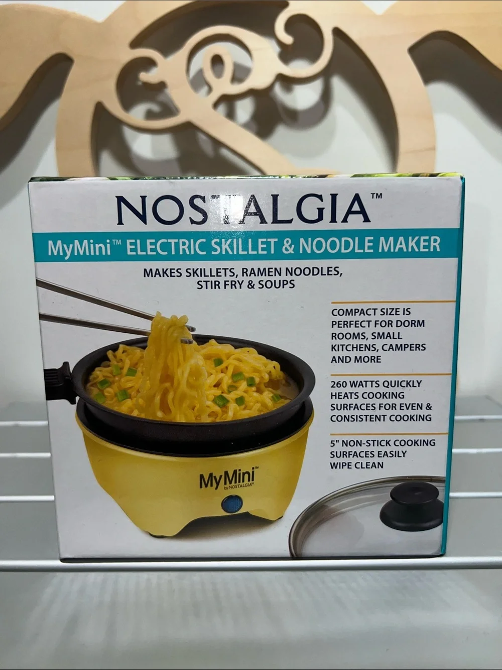 Nostalgia Yellow MyMini Electric Skillet & Noodle Maker